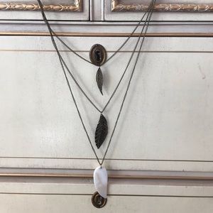 Boho feather necklace